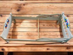 Gabeliz Gyerekágy fából, szürke alapon autó és repülő dísszel 2 féle méretben (gyerekagyAURE) - pepita