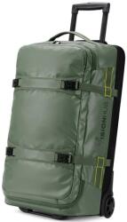  70 literes utazótáska kerekekkel, VisionHub®, vízálló, 1200D PVC anyagból, teleszkópos fogantyúval, csendes kerekekkel, több zsebbel, kompressziós pántokkal, 25 hüvelyk - zöld