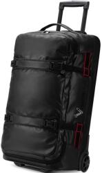  70 literes utazótáska kerekekkel, VisionHub®, vízálló, 1200D PVC anyagból, teleszkópos fogantyúval, csendes kerekekkel, több zsebbel, kompressziós pántokkal, 25 hüvelyk - fekete