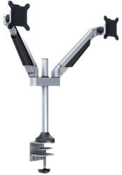 Multibrackets M VESA Gas Lift Arm Dual Silver asztali monitortartó kar, 2x15-32" , monitoronként max. 10 kg, ezüst (7249)