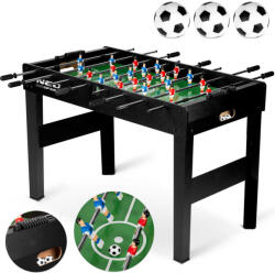 Neosport Csocsóasztal, Neo-Sport NS-805, zöld/fekete, 115 x 60 x 78 cm, állítható lábak, 22 játékos, 3 labda, 8 krómozott rúd, csúszásgátló fogantyúk, kézi számláló (TE180500)