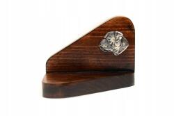  Gyertyatartó, Fa/Cink ötvözet, Ezüstözött, Boxer modell, 9x10x13 cm, Barna/Ezüst (202940668)