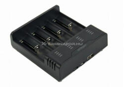 Gembird Akkumulátor Töltő Gembird Ni-MH+ Li-ion Fast Battery Charger Black (BC-USB-02)