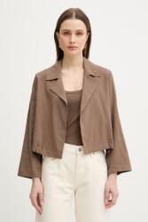 Marella blézer vászonkeverékből MLMPALCHI - barna 38