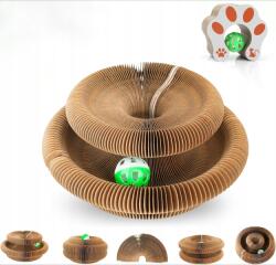  Varázslatos Harmonika Macskakaparó Játéklabda, Karton Kaparófelület Szobacicáknak (petcat)