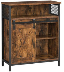 Brius Comoda depozitare cu usa glisanta tip hambar, 70x30x80 cm, maro rustic (EZ-LSC089B01) Comoda