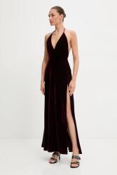 Bardot bársony ruha - burgundia L