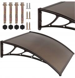 Gockowiak Előtető Ajtó Fölé Bejárati Előtető Polikarbonát Íves Barna Kicsi 120 CM (331125MG)