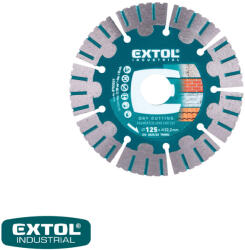 Extol Industrial 8703037 Long Life Cut univerzális gyémánttárcsa, szegmentált (beton, gránit, tégla) - 125x22, 2 mm (8703037)