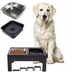  Állítható Magasságú Tál Szett Kutya Macska Rozsdamentes Acél Állványon (CD-321168)