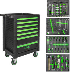 JBM Szerszámoskocsi műhelybe, 7 fiókos, szerszámokkal, JBM 53904