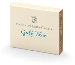 Faber-Castell Tollbetét Graf von Faber-Castell tintapatron 6db/doboz, öböl kék, okmánybiztos, magas színfényességű