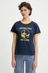 rag & bone pamut póló - sötétkék XS - answear - 35 990 Ft