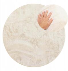 Elsimone Carpet Plüss Szőnyeg Nyuszi Szőrme Puha Bársony Rabbit Krém Kerek 100 cm (dywan Rabbit Bella New)