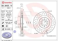 BREMBO Brzdový kotúč BREMBO 09.8403. 1X (09.8403.1X)