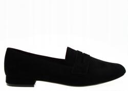 Sergio Leone Velúr Félcipő Tavasz Nyár Kényelmes Öko Velúr (MK734-CZARNY)