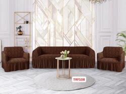 DELFIN Huse Elastice Pt Canapea si 2 Fotolii Jacquard Cod TRF108