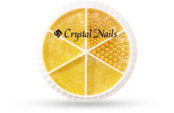 Crystal Nails - METÁL KÖRÖMGYÖNGY KÉSZLET - FÉLGYÖNGY - ARANY