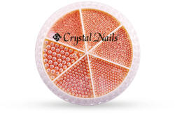 Crystal Nails - METÁL KÖRÖMGYÖNGY KÉSZLET - FÉLGYÖNGY - ROSEGOLD