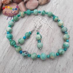 Kristály Jóga Shop Türkiz (valódi) (perui krizokolla türkiz) 6 mm-es ásvány szett