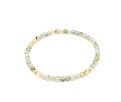 R. M. ékszer Prehnit fazettált golyó karkötő 4mm (058314)