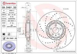 BREMBO Brzdový kotúč BREMBO 09. D481.33 (09.D481.33)
