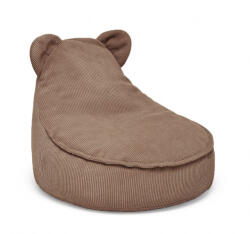 MeowBaby® Fotoliu tip puf pentru copii meowbaby slimcord teddy sako bag , brown, material certificat oeko-tex