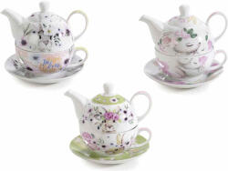 Decorer Set 3 ceainice, 3 cesti portelan multicolor 15.5x10.5x13.5 cm (A72.10.62)