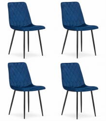 FDY Set 4 Scaune Bucatarie/Dining Clay Catifea Albastre - finday - 499,99 RON