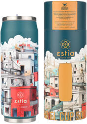 Estia Home Art Travel Cup Save the Aegean Sticlă Termos Reciclabilă din Oțel Inoxidabil / Plastic Fără BPA 500ml Urban Mythos cu Pai 01-22839 (01-22839)