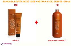  KEYRA Colors hajfesték akció 15 db + 1 db KEYRA PH ACID Sampon 1000 ml ()