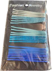  Hullámcsatt színes csillámos kék 24 db 4102