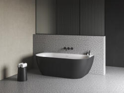 RAVAK Freedom Wall Tec 170x87, akrilkád, fekete/fehér, fekete/fehér/króm lefolyó (CE31700000)