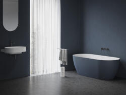 RAVAK Freedom O Tec 170x77 akrilkád, Deepsea Blue/fehér szabadonálló, fehér/fekete/króm lefolyó (CD21400000)