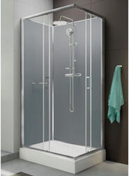 RAVAK Négyoldalról zárt szögletes zuhanykabinok kpl-KCKN/CLIIa-80x100- W0 üveggel /króm kerettel -ezüst hátfallal (A351613201-38)