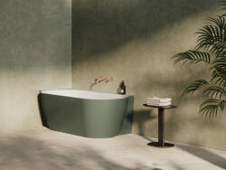 RAVAK Freedom Corner II Tec 175x86 bal, akrilkád, Grey Green/fehér, fehér/fekete/króm lefolyó (CC91200000)