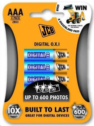 JCB OXI DIGITAL lúgos elem LR03, buborékcsomagolás 4 db (JCB-LR03OXI-4B)