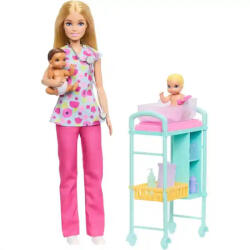 Mattel Barbie gyerekorvos baba iker babákkal (JMK12) - morzsajatekbolt