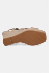Tommy Hilfiger сандали със скосена пларформа велур SUEDE WRAPPED HIGH WEDGE (FW0FW09218)