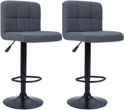  Szövet borítású bárszék 2db, sötétszürke (HOP1001536-5)