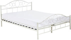 Hoppline Mimi fém ágykeret ajándék ágyráccsal több méretben és színben-Fehér 160x200cm (HOP1000897-2)