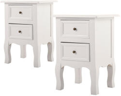  2 darabos éjjeliszekrény szett, fehér (HOP1001022-1)