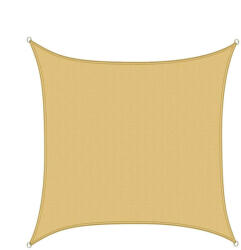  Szögletes napvitorla, 3, 6 méteres, több típusban-négyszög alakú, polietilén, bézs (HOP1001029)