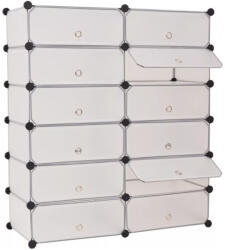  Műanyag elemes cipőtároló szekrény, több színben-fehér (HOP1001016-2)