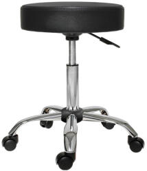  Gurulós kozmetikai szék állítható magassággal-fekete (HOP1000880-1)