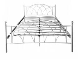 Hoppline Lotti fém ágykeret ajándék ágyráccsal, több méretben és színben-Fehér 160x200 cm (HOP1001134-2)