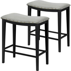  Kárpitozott bárszék 2db, szürke (HOP1001750)