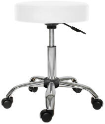  Gurulós kozmetikai szék állítható magassággal-fehér (HOP1000880-2)