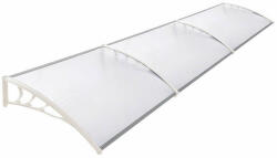  Műanyag előtető több méretben és színben-300x90 cm-fehér (HOP1000696-5)