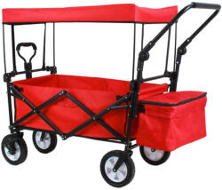  Összecsukható kocsi tetővel, húzható-tolható, piros (HOP1001724-3)